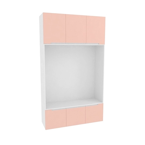 Шкаф с нишей и сидушкой, фасады в эмали LE412.44