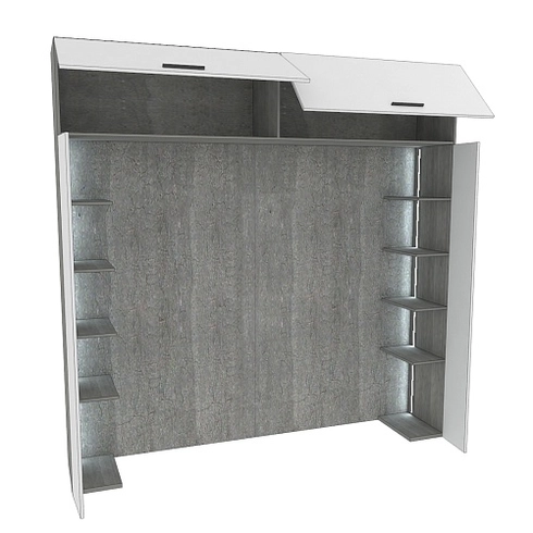 Ниша для кровати с секциями с подсветкой LG407.44