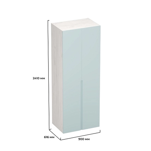 Шкаф 2 дверный, фасады в эмали LE210.60-2