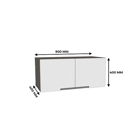 Антресоль широкая на 900мм, фасады в эмали LE-461.1
