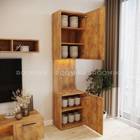 Шкаф напольный с подсветкой L225 L/R