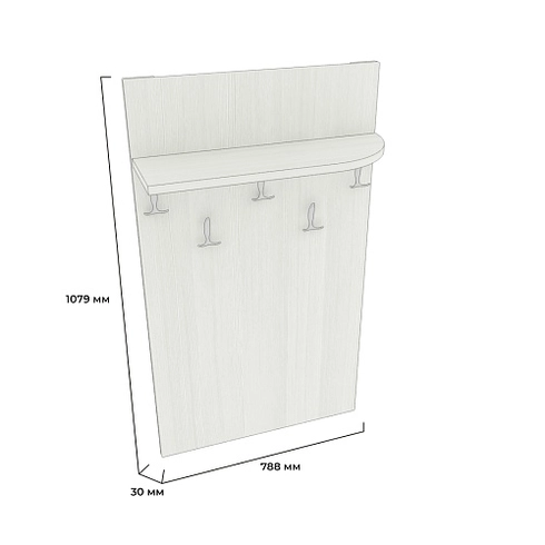 Вешалка настенная полка радиусная P177 L/R