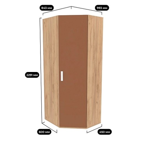 Шкаф угловой 846*846мм E218.1