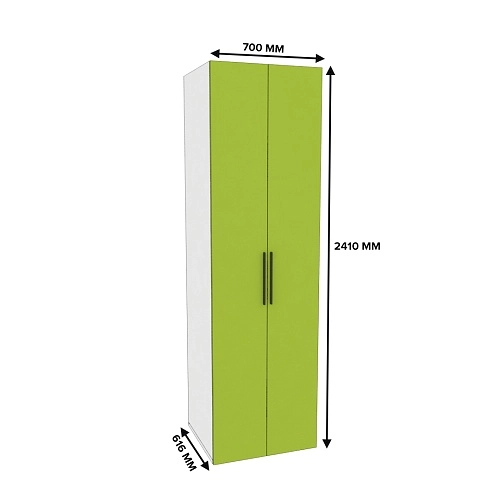 Шкаф двухдверный со штангой L243.60