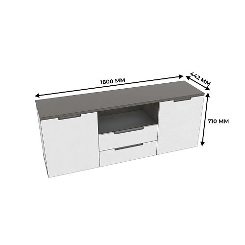 Тумба напольная с подсветкой, фасады в эмали LE504