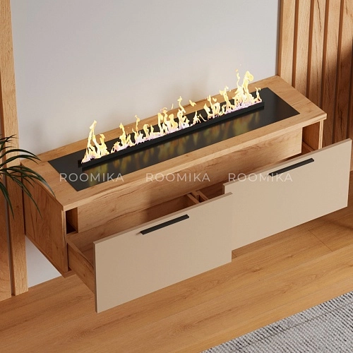 Тумба ТВ напольная с электрокамином L-548.351