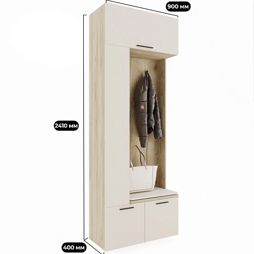 Секция с вешалкой и полками L409 L/R