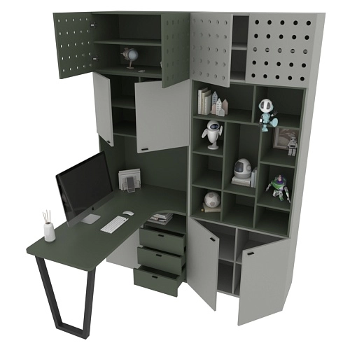 Рабочая зона Лацио фрезерованные фасады в эмали 99