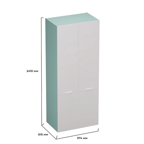 Шкаф двухдверный с фальш стенкой LG212