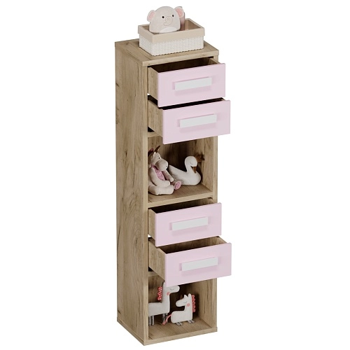 Cтеллаж сквозной книжный на 4 ниши с фасадом E804