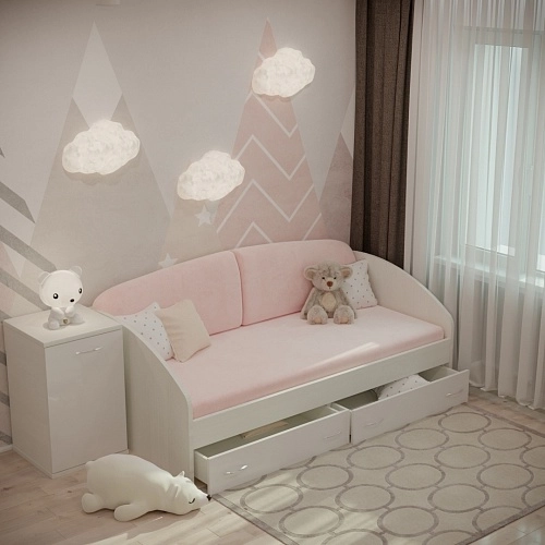 Кровать односпальная с ящиками P902N, 90x190