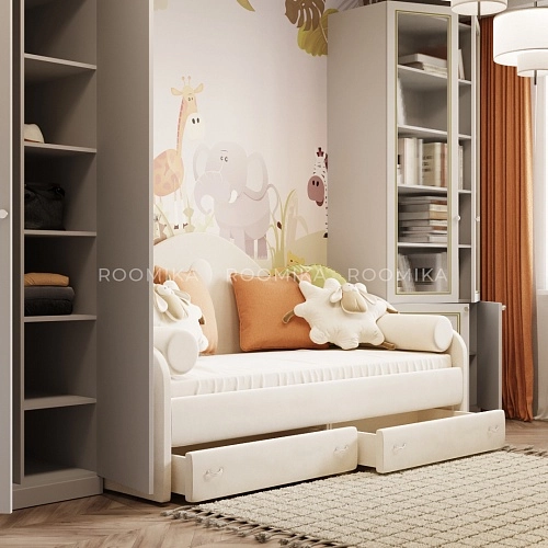  Мягкая кровать-диван с ящиками ФАБИО, 90х190