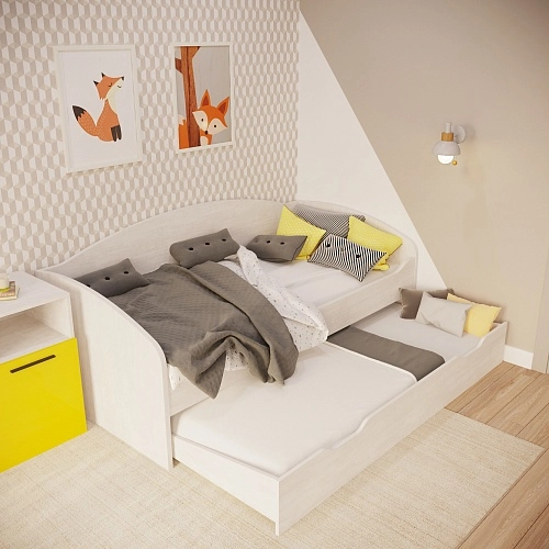 Кровать с выдвижным спальным местом P910, 90x190