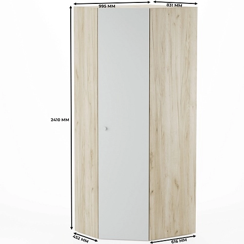 Шкаф угловой разносторонний L218 L/R