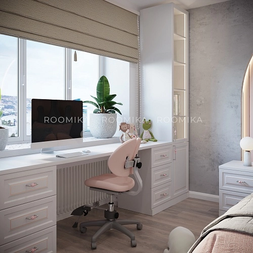 Рабочая зона для девочки Флоренция фасады в эмали 6