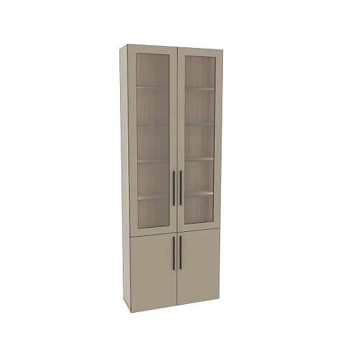 Шкаф книжный со стеклом L240 с подсветкой