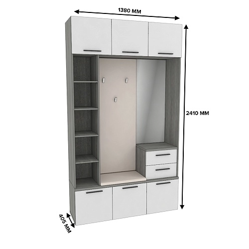 Секция с вешалкой и стеллажом LG-416