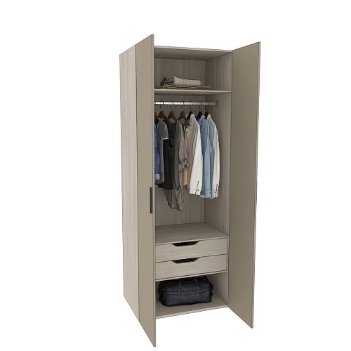 Шкаф двухдверный с ящиками во всю ширину L210.60-3