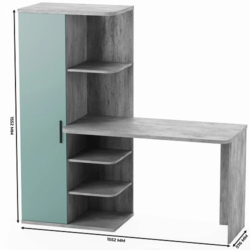 Рабочий стол со встроенным стеллажом HOF423