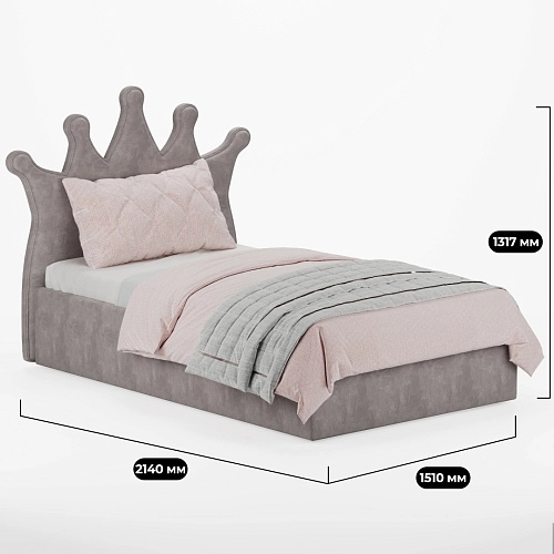 Кровать мягкая КВИН с подъемным механизмом, 120x200