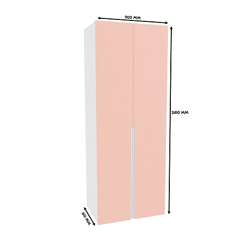 Шкаф двухдверный с узкими ящиками, фасады в эмали LE210.60-2