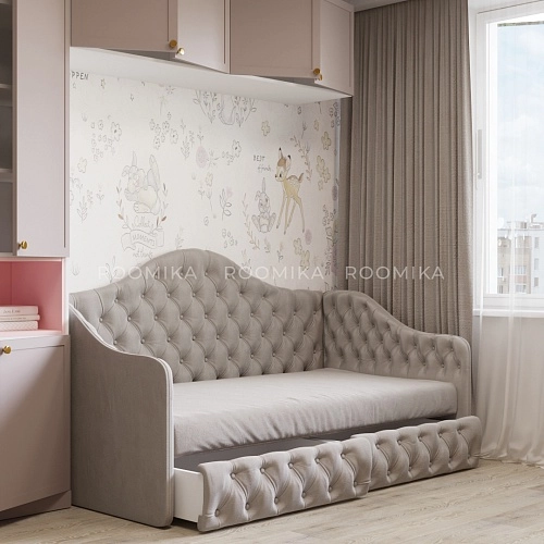 Кровать односпальная мягкая МОНИКА, 90x190