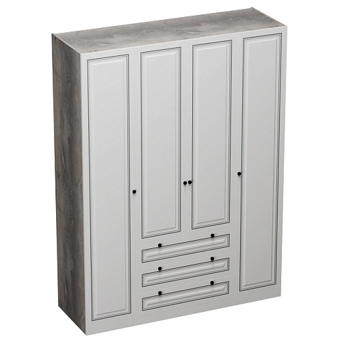 Шкаф четырехдверный для одежды с зеркалом A205-1.60Z