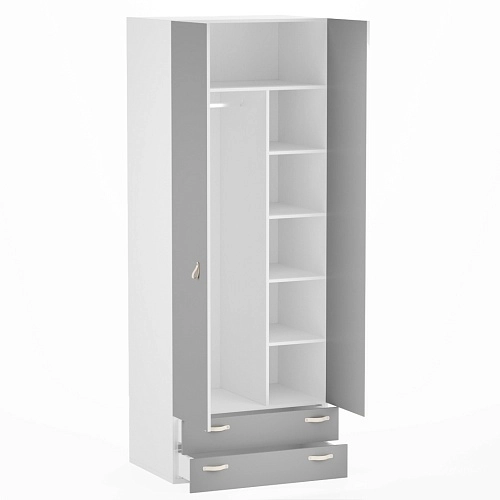 Шкаф двухдверный с ящиками глубокий L211.60