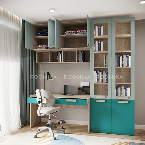 Шкаф книжный со стеклом L214S