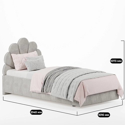 Кровать односпальная мягкая ДЕННИ с подъемным механизмом