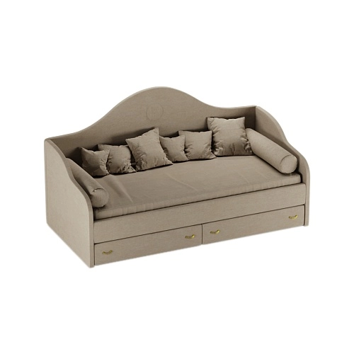 Мягкая кровать-диван с ящиками ФАБИО, 90х190