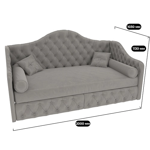 Кровать односпальная мягкая МОНИКА, 90x190