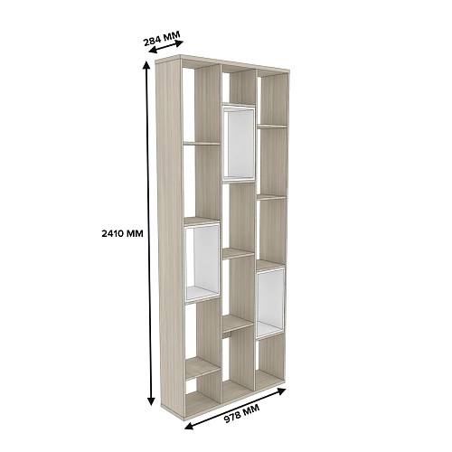 Стеллаж перегородка со вставками L238