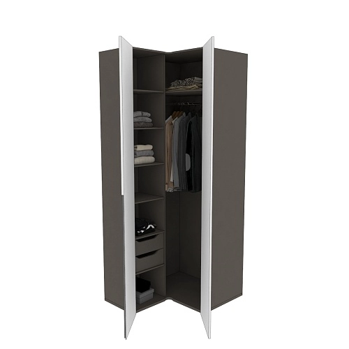 Шкаф угловой, фасады в эмали LE207 L/R