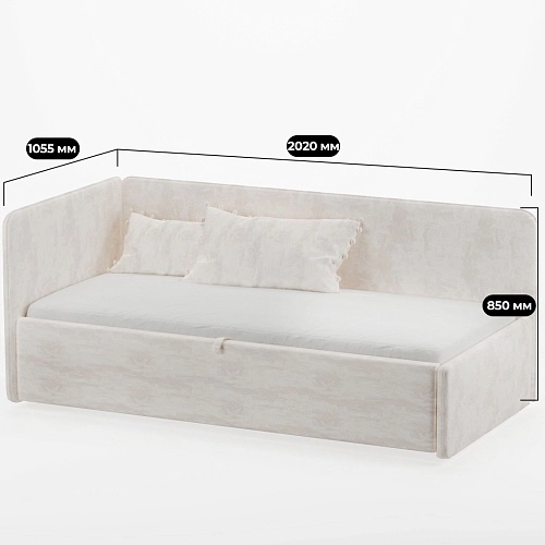 Кровать с подъемным механизмом и ящиком для белья РУБИ М1