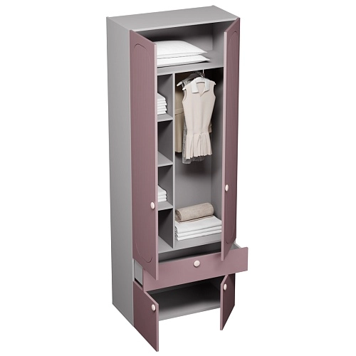 Шкаф, фрезерованные фасады в эмали LE235.44