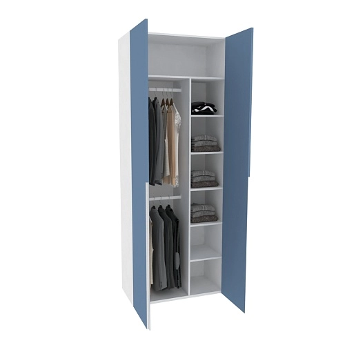 Шкаф двухдверный узкий, фасады в эмали LE210.44-4