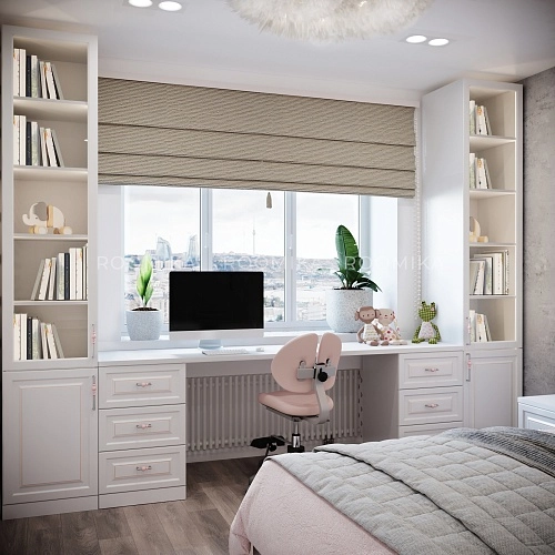 Рабочая зона для девочки Флоренция фасады в эмали 6