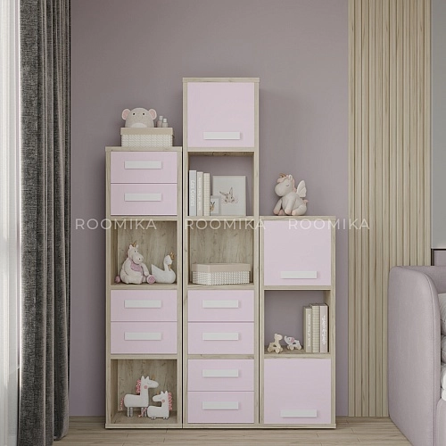 Стеллаж сквозной книжный на 12 ниш с ящиками E803,E804,E805