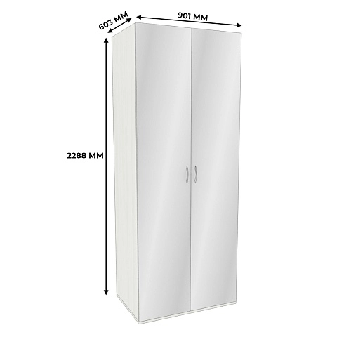 Шкаф 2 дверный с зеркалом P210Z