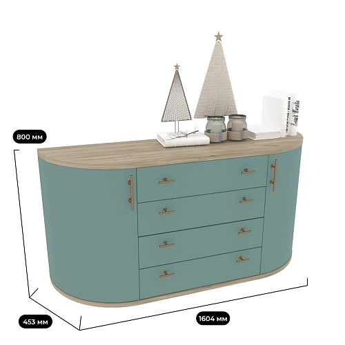 Комод радиусный на 1600 мм P746