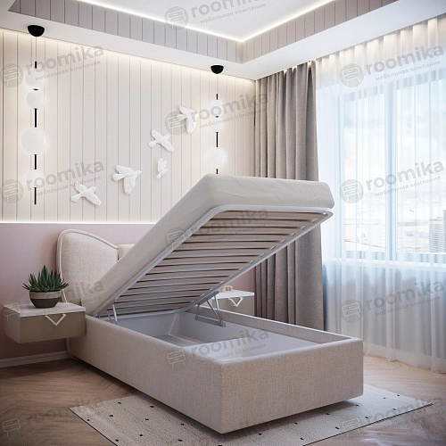 Кровать односпальная мягкая СЭНДИ с подъемным механизмом