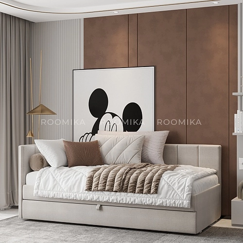 Кровать со вторым выдвижным спальным местом ЛАЙН М2