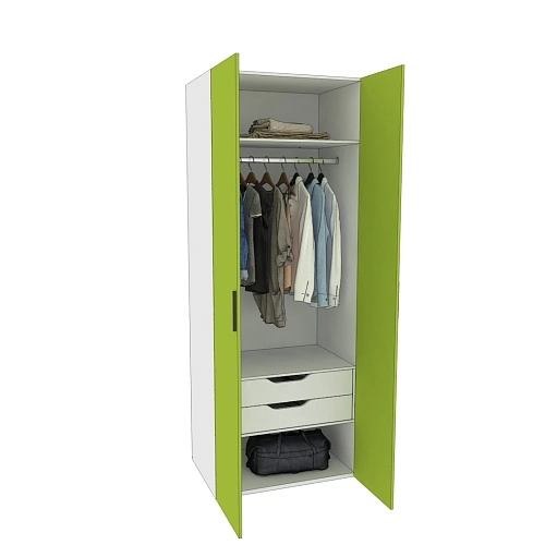 Шкаф двухдверный с ящиками во всю ширину L210.60-3