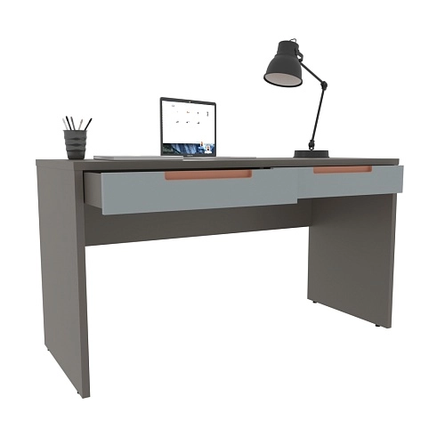 Cтол письменный прямой, фасады в эмали LE718