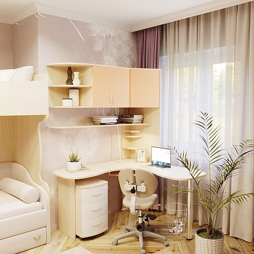 Рабочая зона со столом с надставкой Палермо