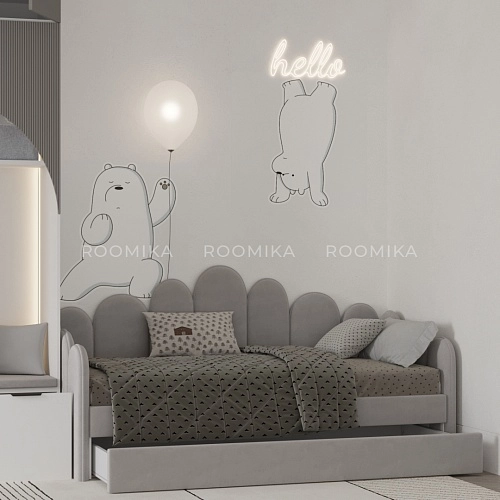 Мягкая кровать-диван ШЕЛЛ, 90x190