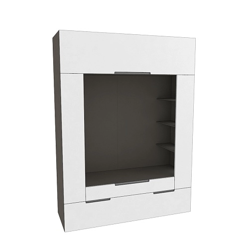 Секция для ТV с подсветкой, фасады в эмали LE406.60