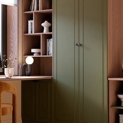 Шкаф книжный для встройки столешницы в эмали A2228.44