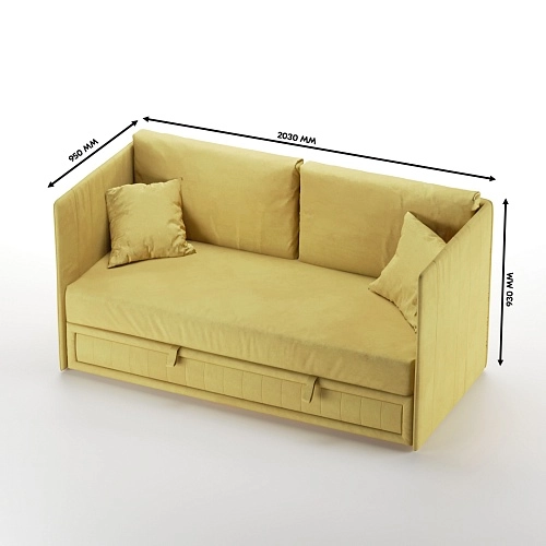 Раскладной диван с обивкой выкатной части БЕРГАМО BER-1900